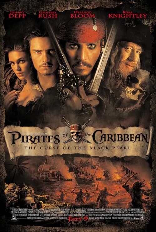Pirates of the Caribbean: The Curse of the Black Pearl film posteri