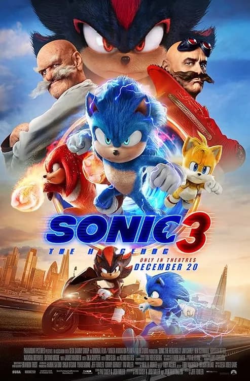 Sonic the Hedgehog 3 film posteri